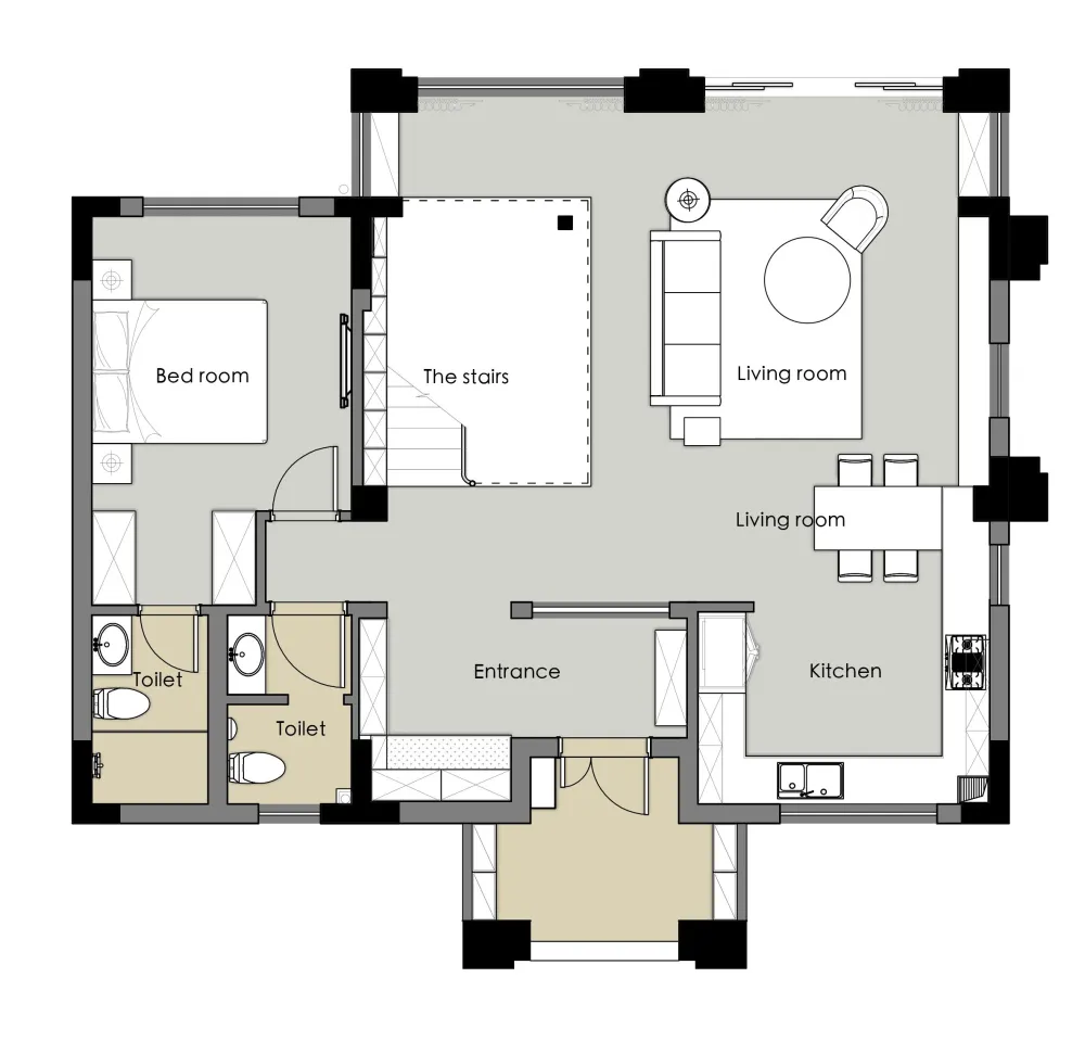 双人树屋、梯下“游戏盒”，还有攀爬架...这么装，无论家里几个娃都能轻松搞定！