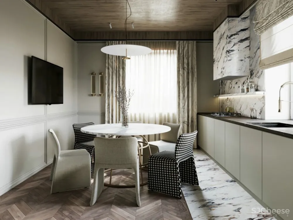 现代简欧住宅，淡雅生活的精致居所！