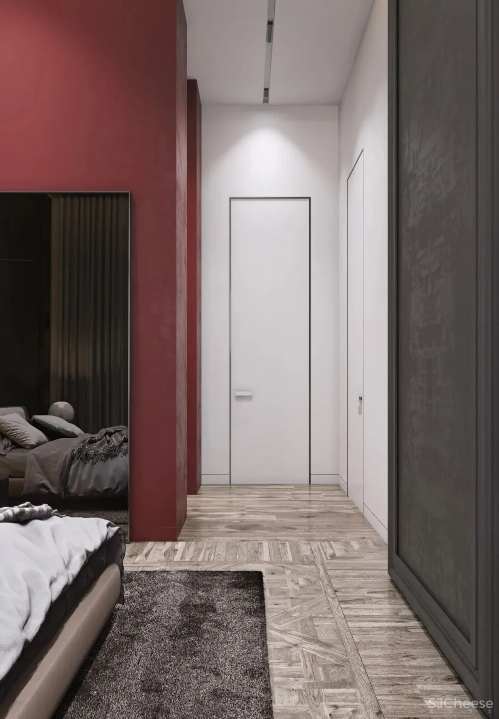 200㎡精致轻奢住宅,一抹低调红很高级!