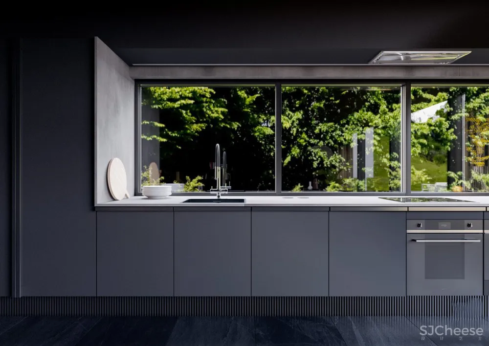 174㎡ 高级黑住宅,墙面这样设计更有质感