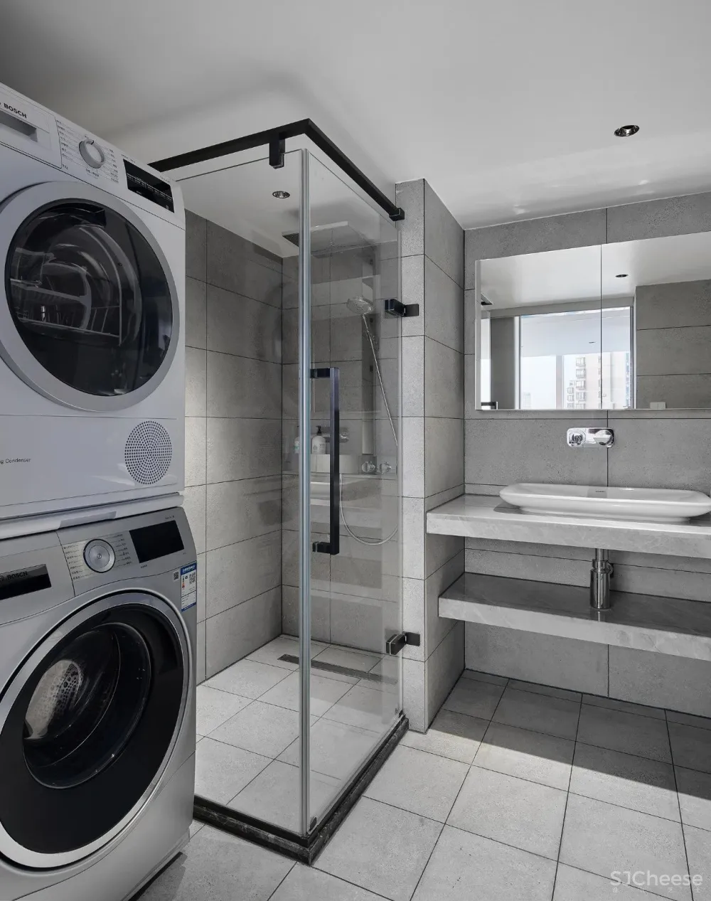 58㎡小家的L型玻璃幕墙,让小房也能拥有180°豪华夜景