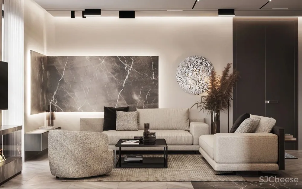 170㎡大都市住宅，大理石 胡桃木，绝对的美学！