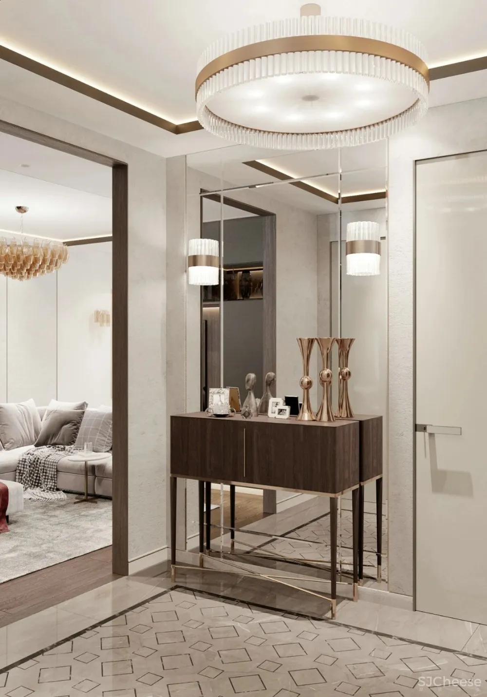 贴近自然的暖粉色公寓,大气实用,颇具格调!