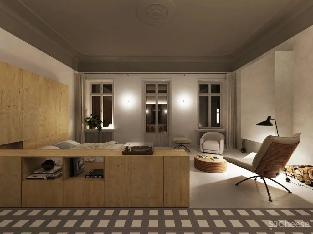 一室户极简小公寓,镜面柜门让家大两倍!