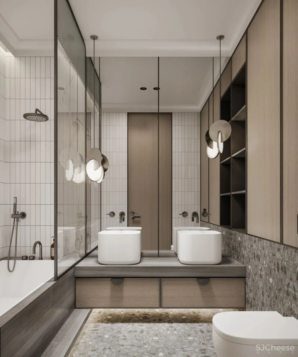 105㎡三居室，巧用线条打造超高颜值的家！