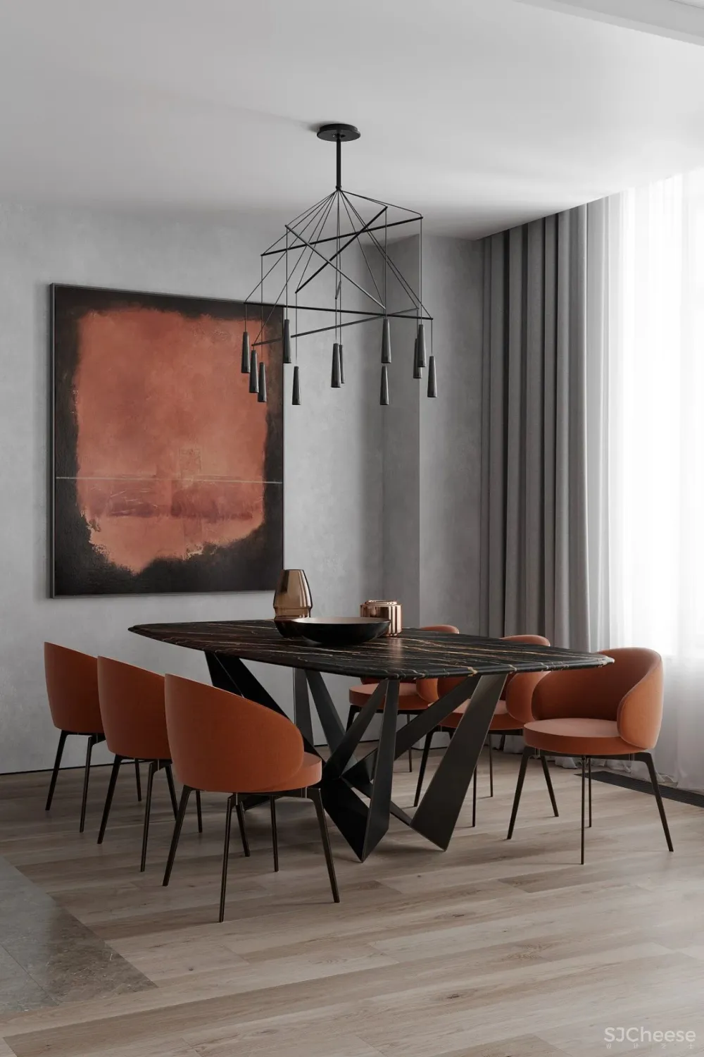 180㎡年轻夫妇的家，高级灰 大理石，这样才高级！