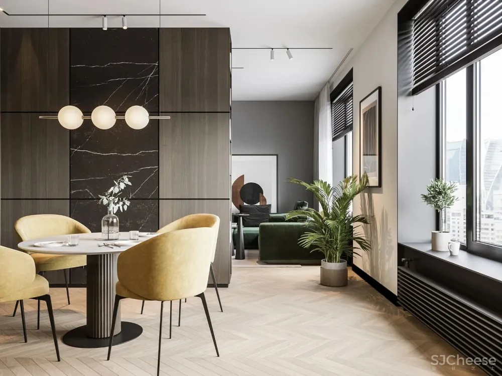 113㎡实用大两居,轻奢简致!