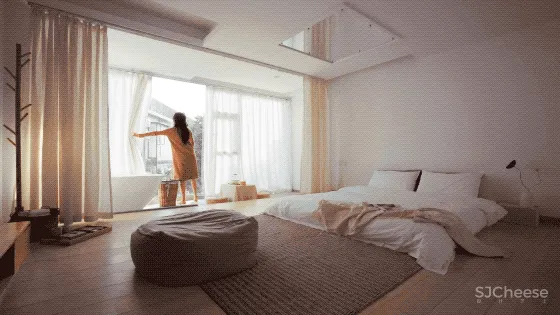 火到央视的极致毛坯房改造：家里什么都用白的，整个房子在发光