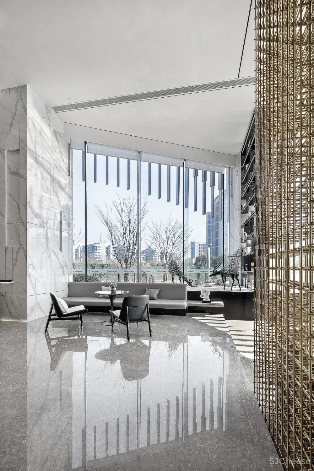 奢华金点缀大理石,恰到好处的低调简洁!