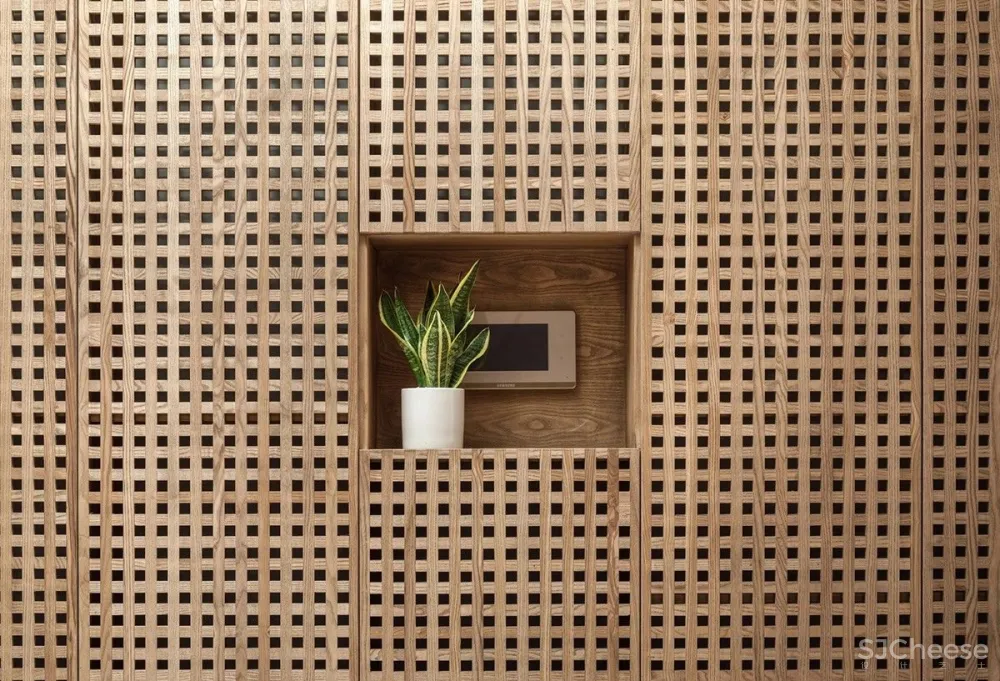 130㎡ 用 2.9 万块木头做墙饰,这设计太抢眼!