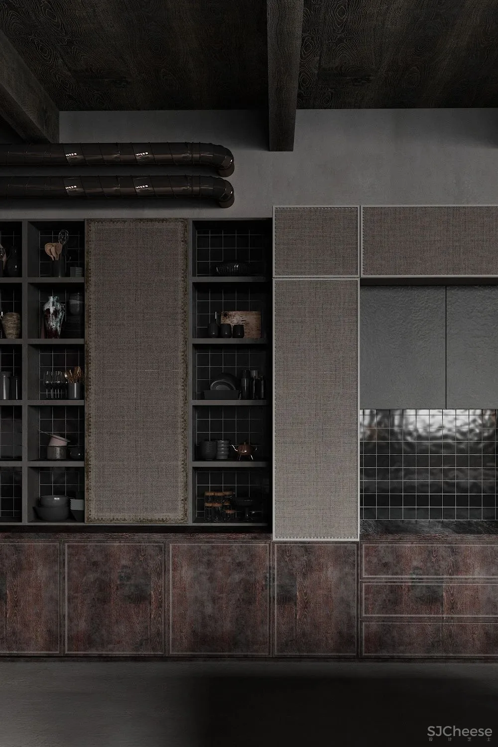 高冷色系空间,这质感太高级了!