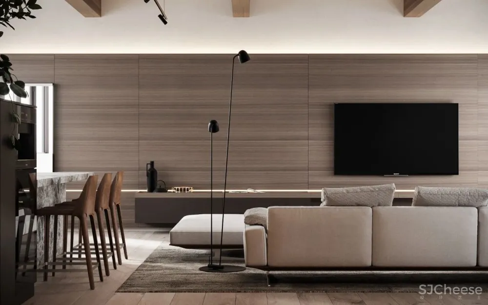 自然简约的两层公寓，一家四口的温馨日常！