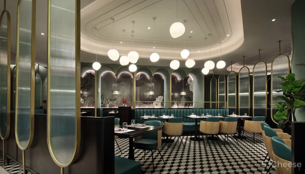 原石品牌餐厅设计【艺鼎新作·原石牛扒】 一场舌尖上的欧式户外花园之旅