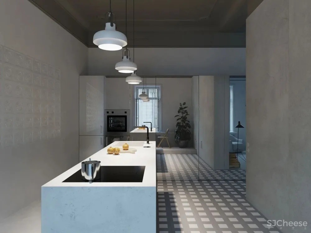 一室户极简小公寓,镜面柜门让家大两倍!