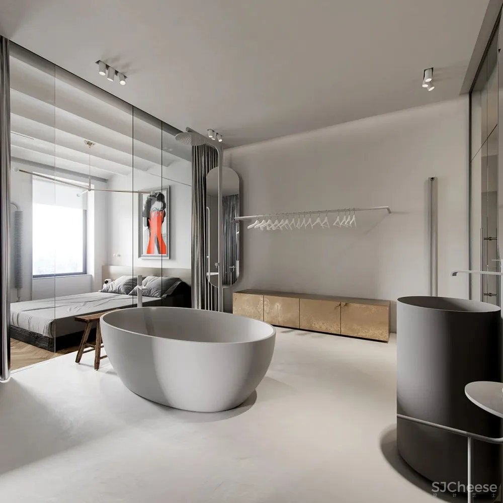 85㎡住宅,质感与极简的生活居所