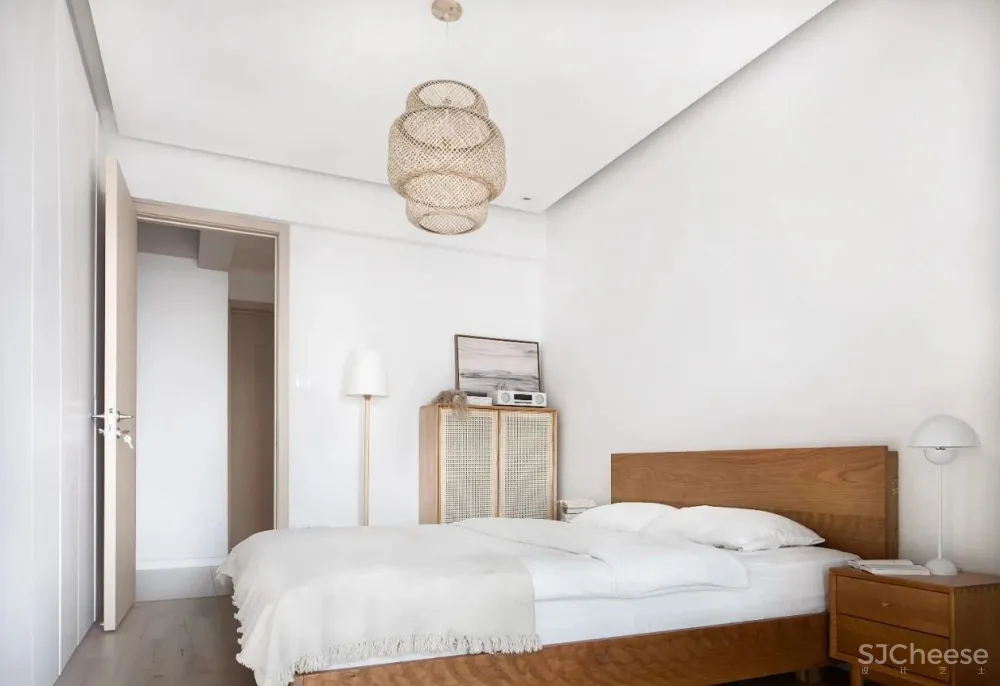 武汉108㎡自然风的家,原木、白墙 通透玻璃,实用不单调