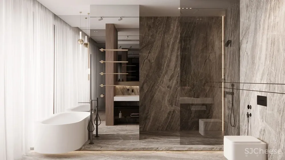 170㎡大都市住宅，大理石 胡桃木，绝对的美学！