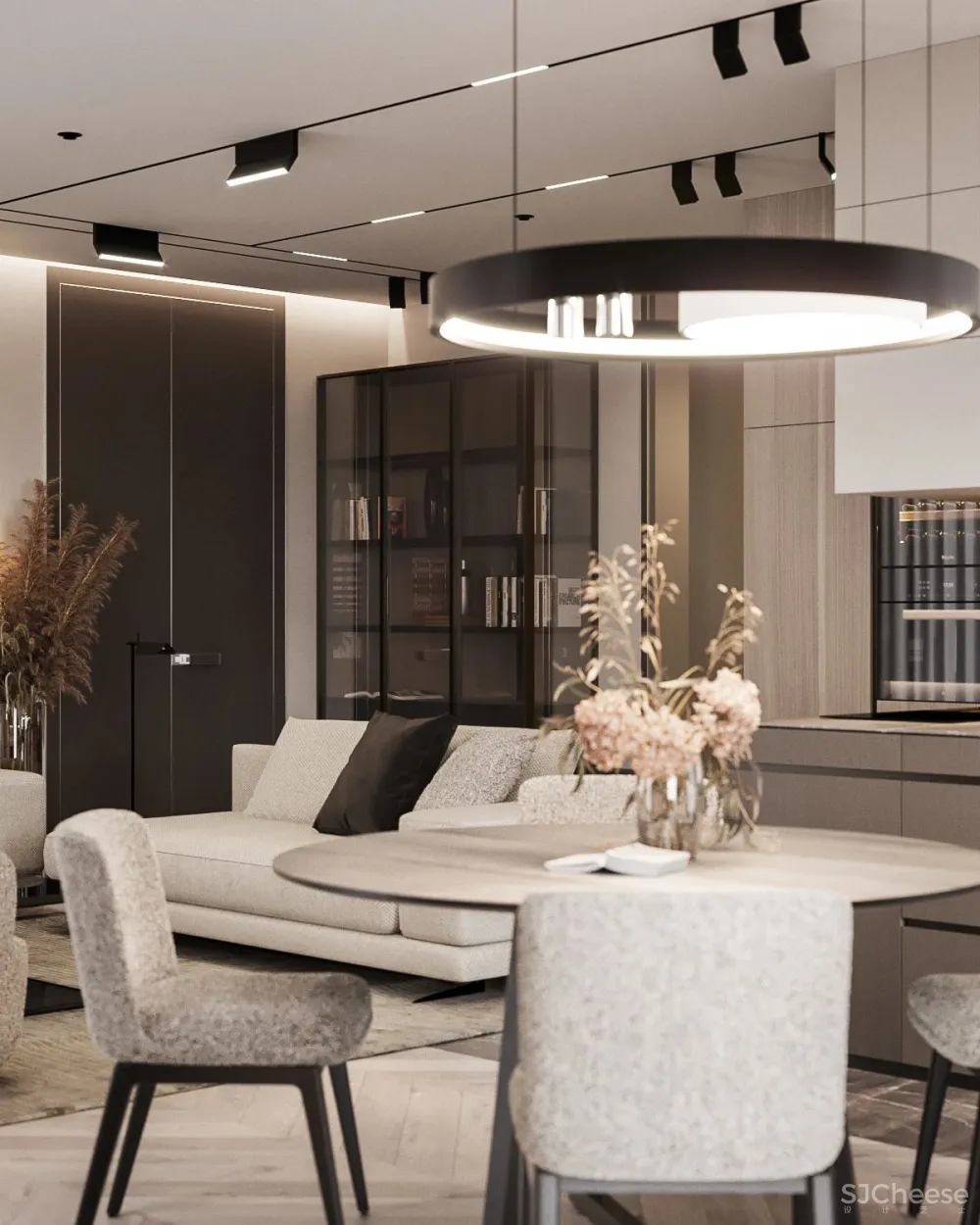 170㎡大都市住宅，大理石 胡桃木，绝对的美学！