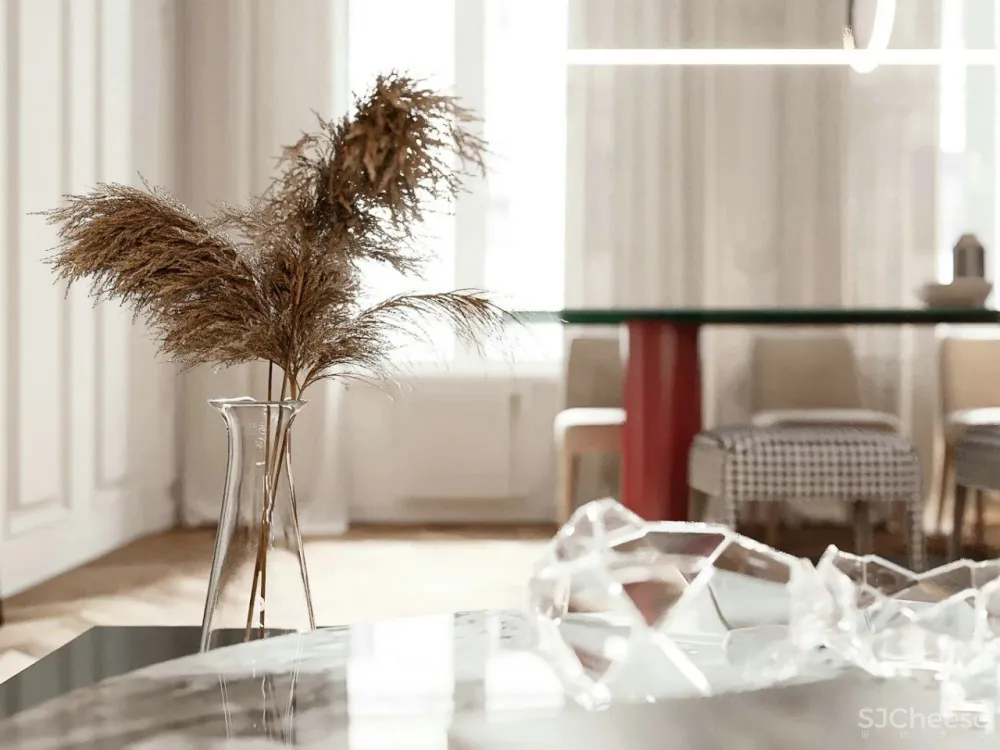 65㎡时尚复古风公寓,最爱那抹迷人酒红色!