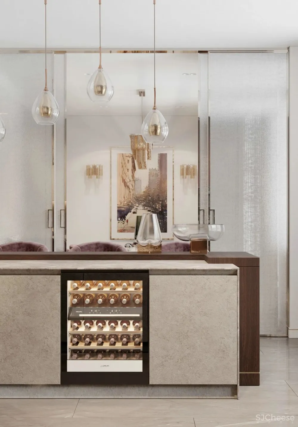 贴近自然的暖粉色公寓,大气实用,颇具格调!