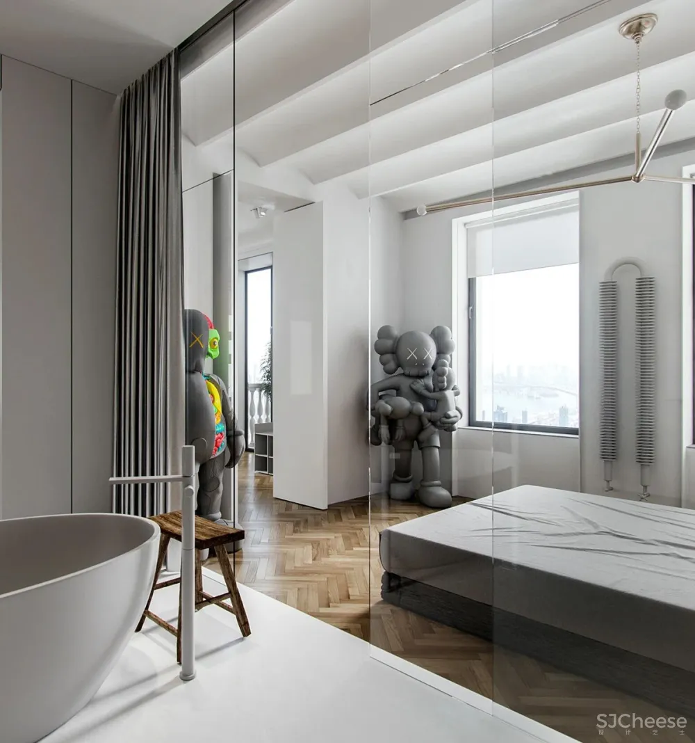 85㎡住宅,质感与极简的生活居所