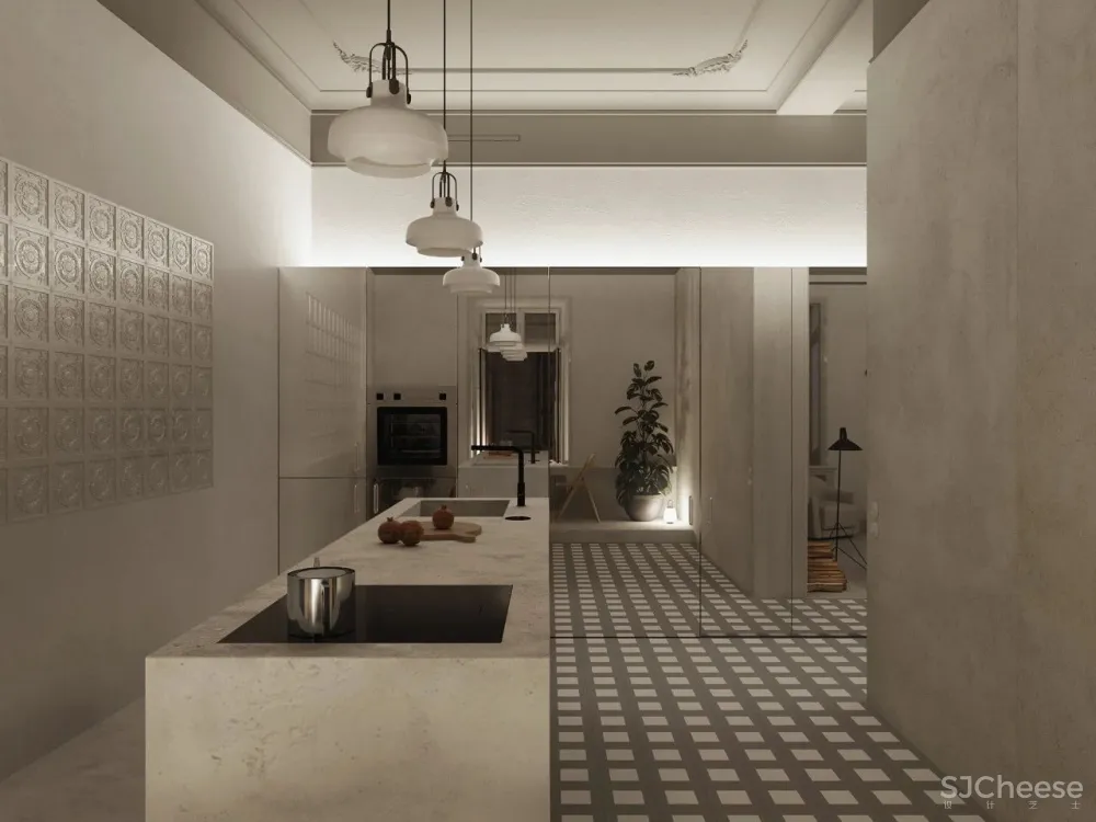 一室户极简小公寓,镜面柜门让家大两倍!