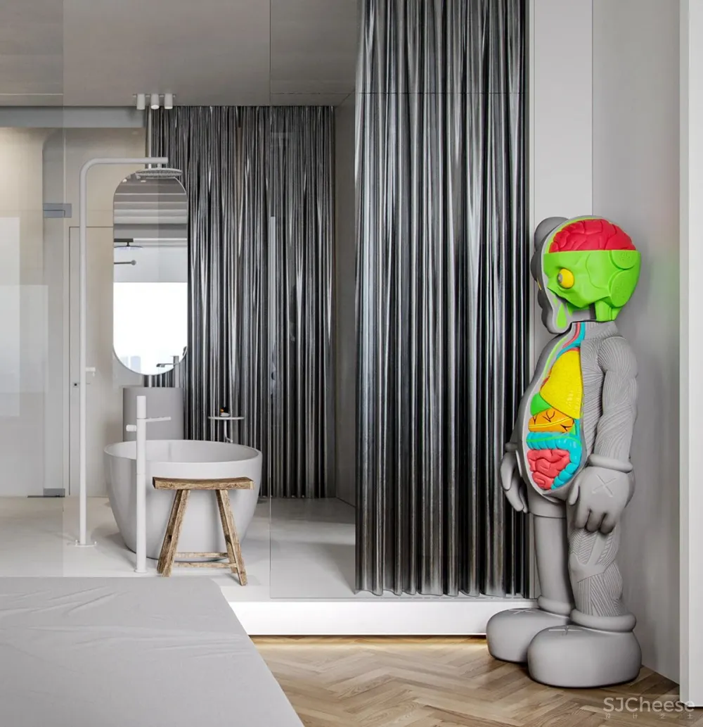 85㎡住宅,质感与极简的生活居所