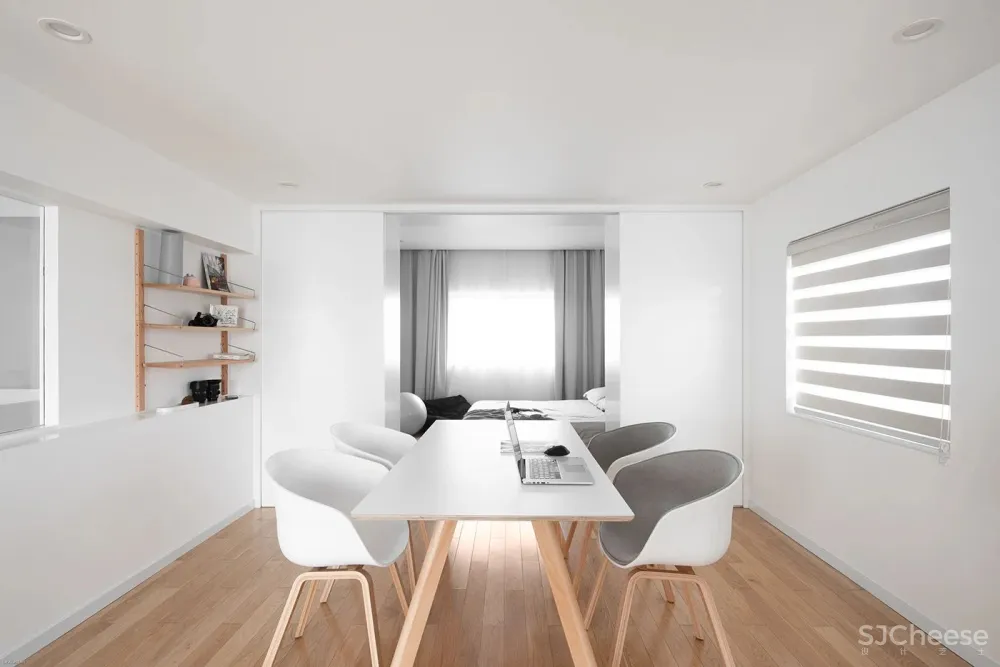 半空间,白色纯粹的家 yan design studio