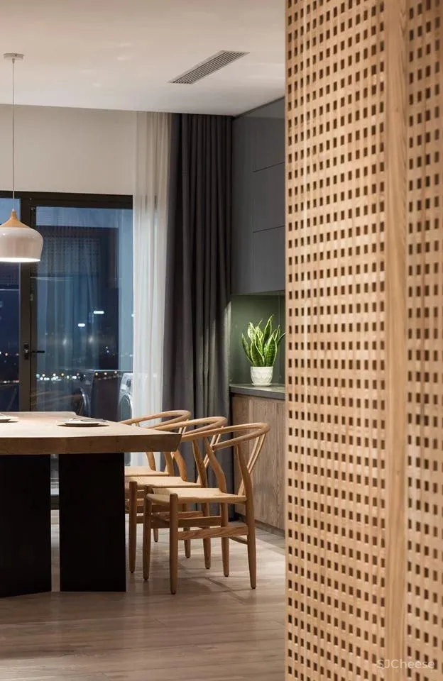 130㎡ 用 2.9 万块木头做墙饰,这设计太抢眼!