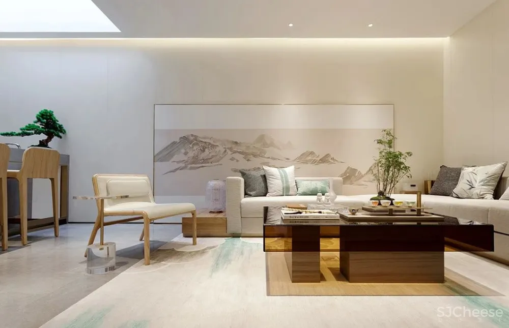 300㎡超美新中式：茶色悠然，新派雅趣！