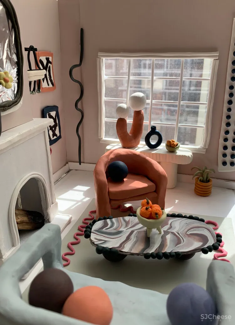 居家隔离的手工达人,用黏土捏出理想房间!每一个都超级惊艳!