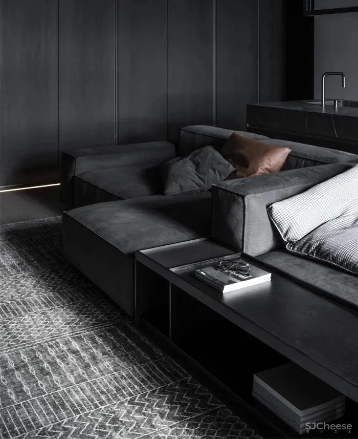 将色彩运用到极致，时髦灵动下非黑即白的男女公寓