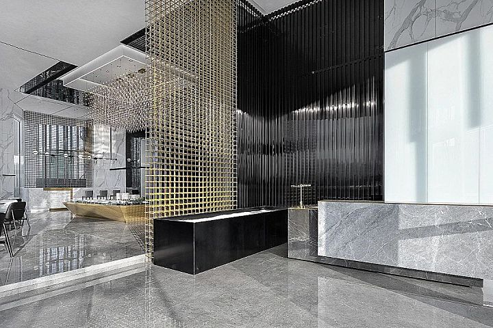 奢华金点缀大理石，恰到好处的低调简洁！