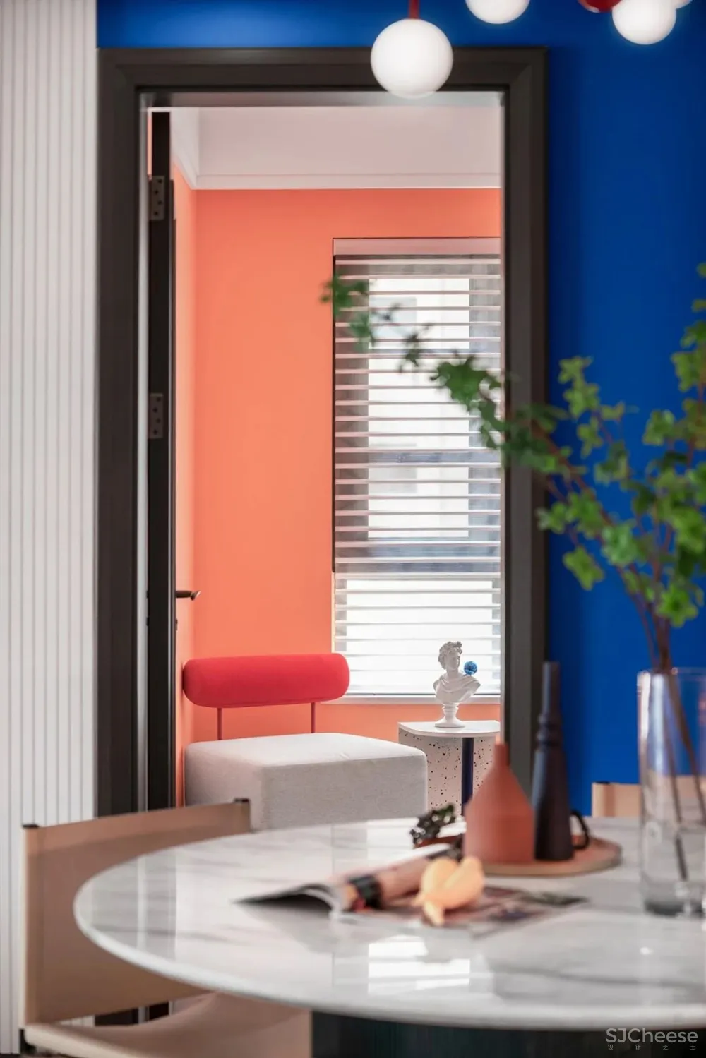 这样的撞色搭配,太美了!