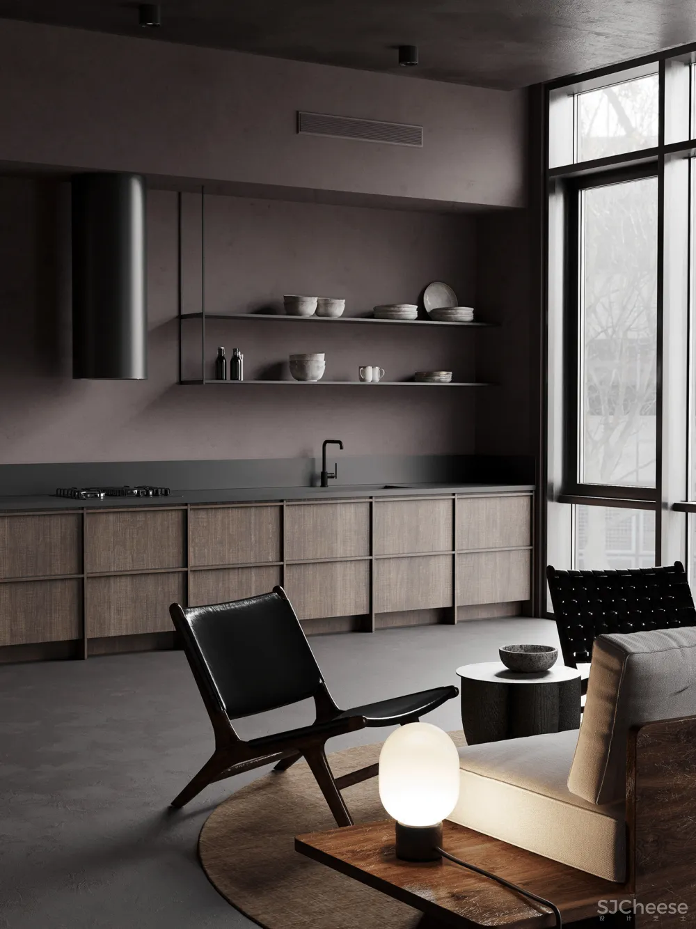 高冷色系空间,这质感太高级了!