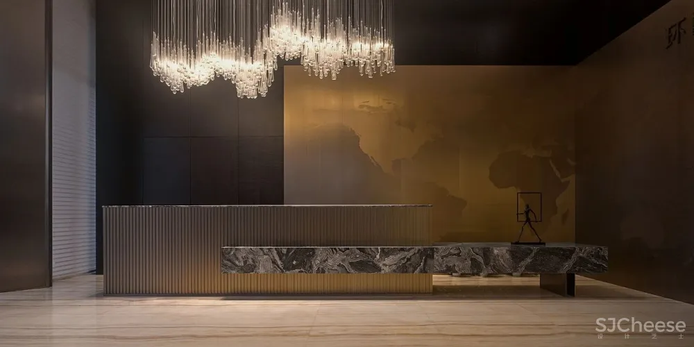 奢华金点缀大理石,恰到好处的低调简洁!