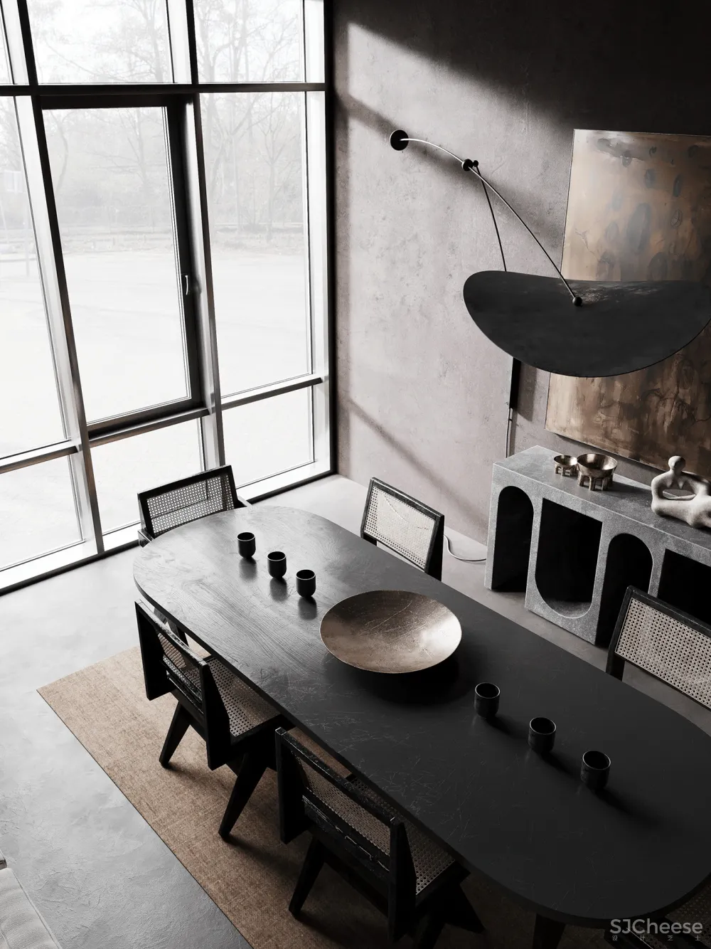 高冷色系空间,这质感太高级了!