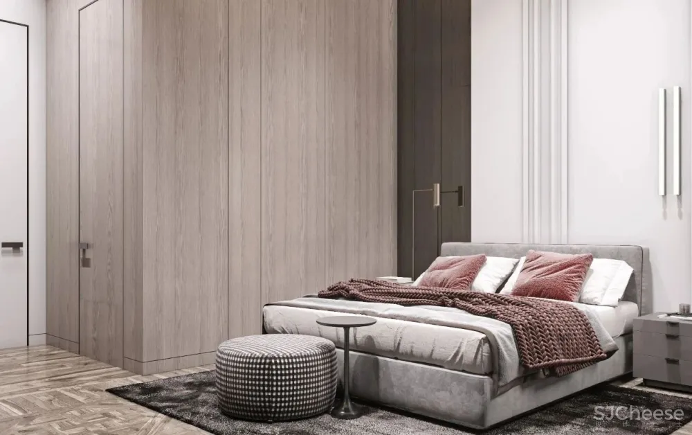 200㎡精致轻奢住宅,一抹低调红很高级!