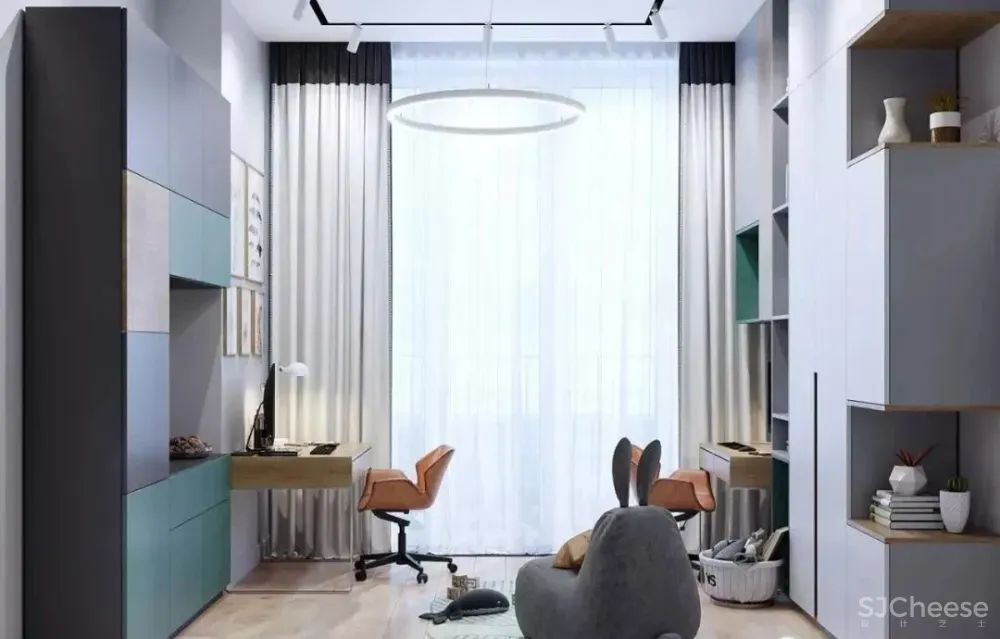 110㎡知性优雅住宅,令人无法抗拒的时髦蓝色!