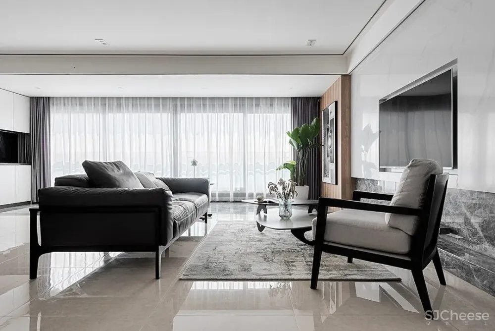 130㎡精装房改造，简约纯净的空间，才是生活的模样 初晨设计