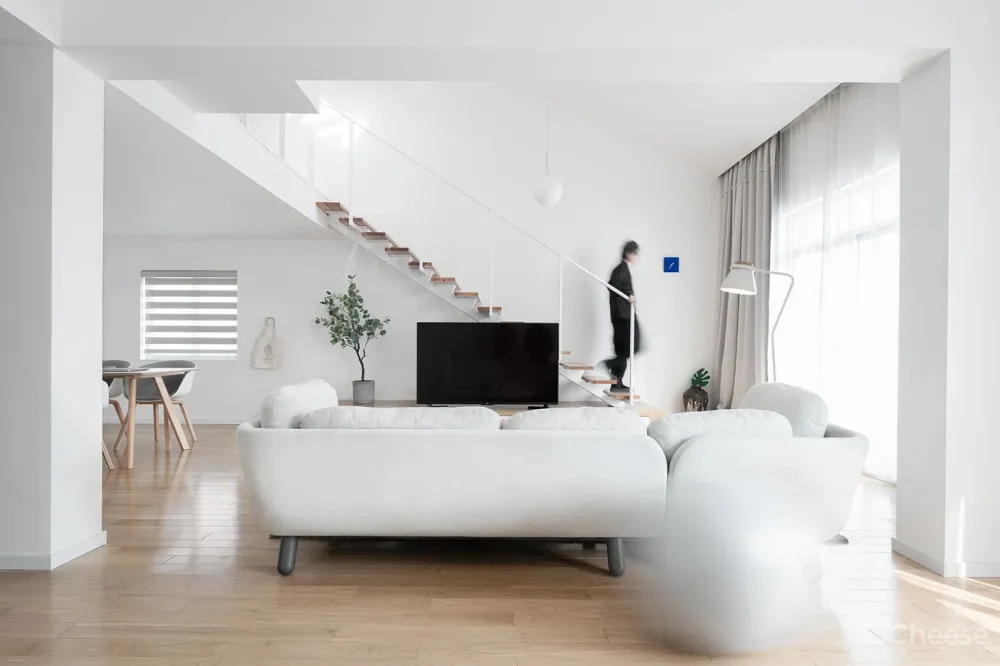 半空间,白色纯粹的家 yan design studio