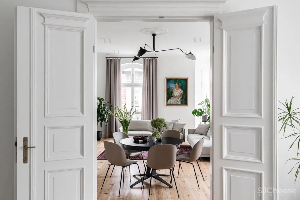 这个以“绿”为美的空间,打造出了现代与古典兼具的极致魅力