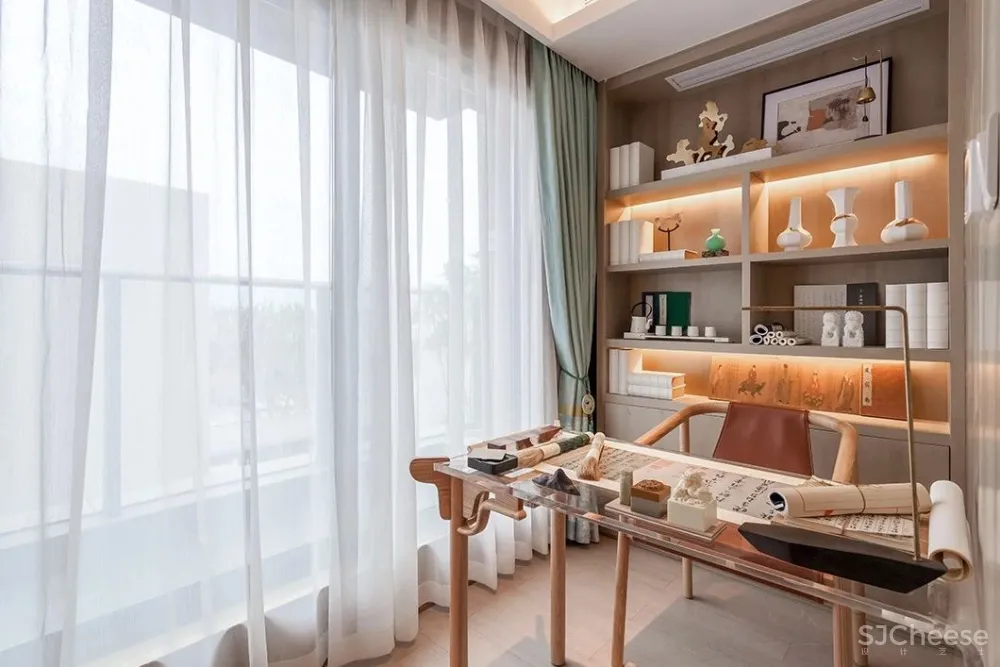 300㎡超美新中式：茶色悠然，新派雅趣！