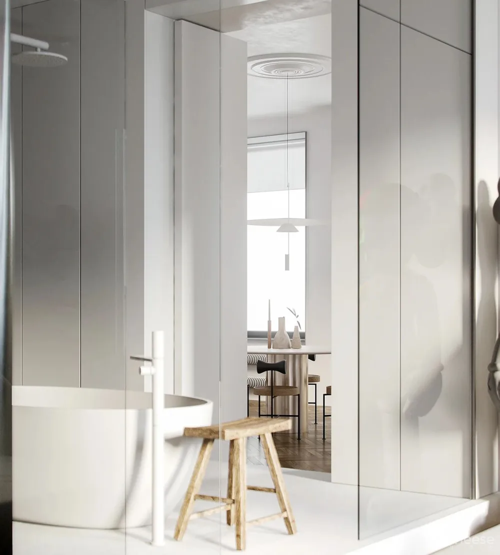 85㎡住宅,质感与极简的生活居所