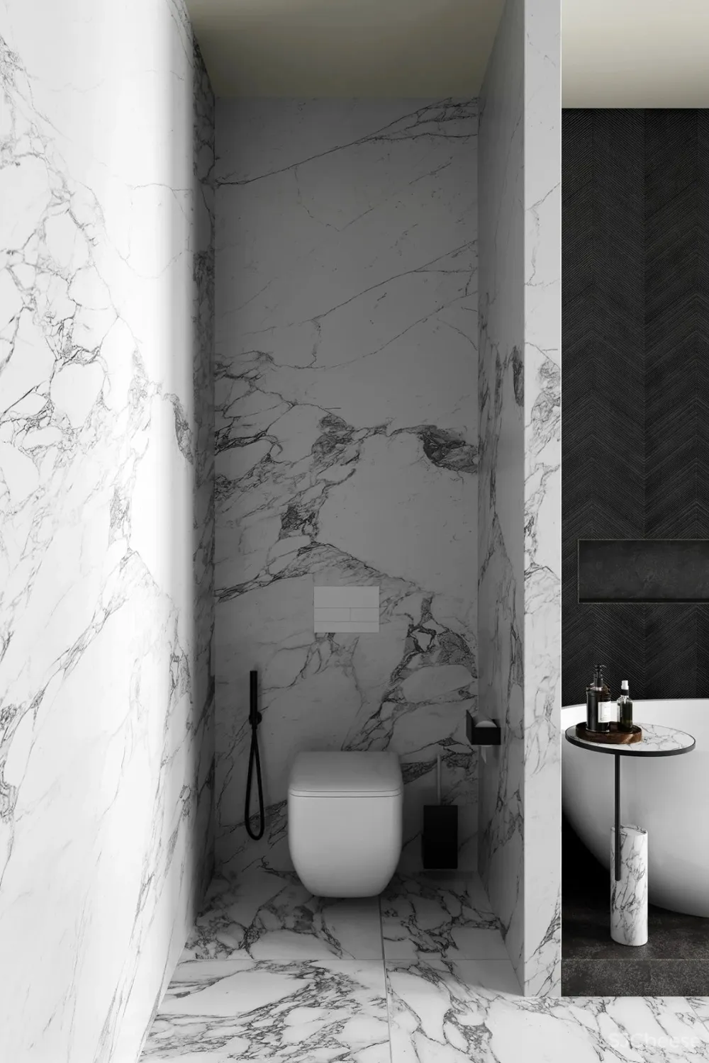 180㎡年轻夫妇的家，高级灰 大理石，这样才高级！