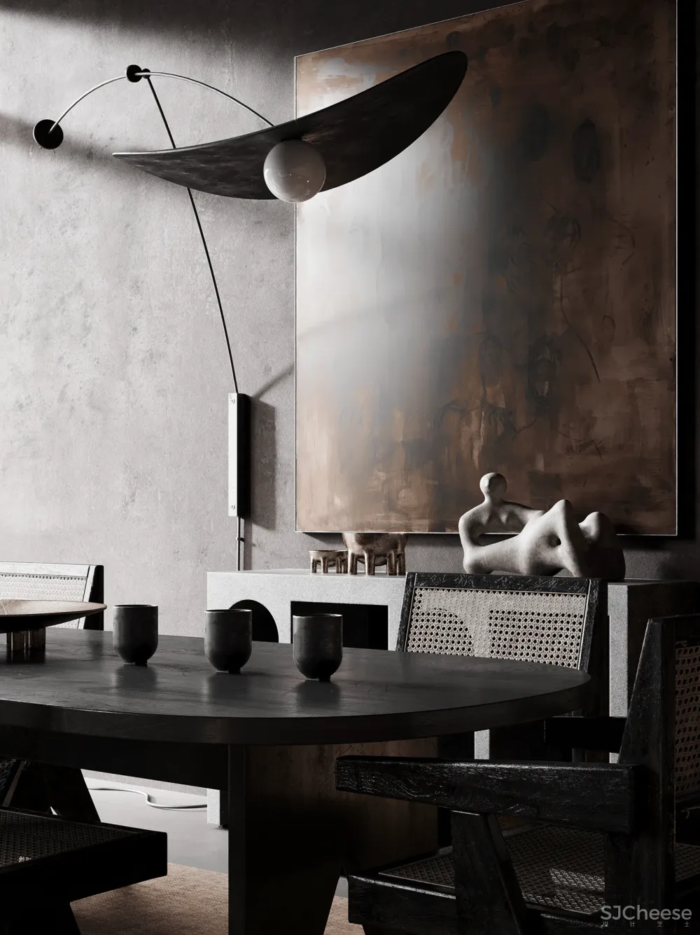 高冷色系空间,这质感太高级了!