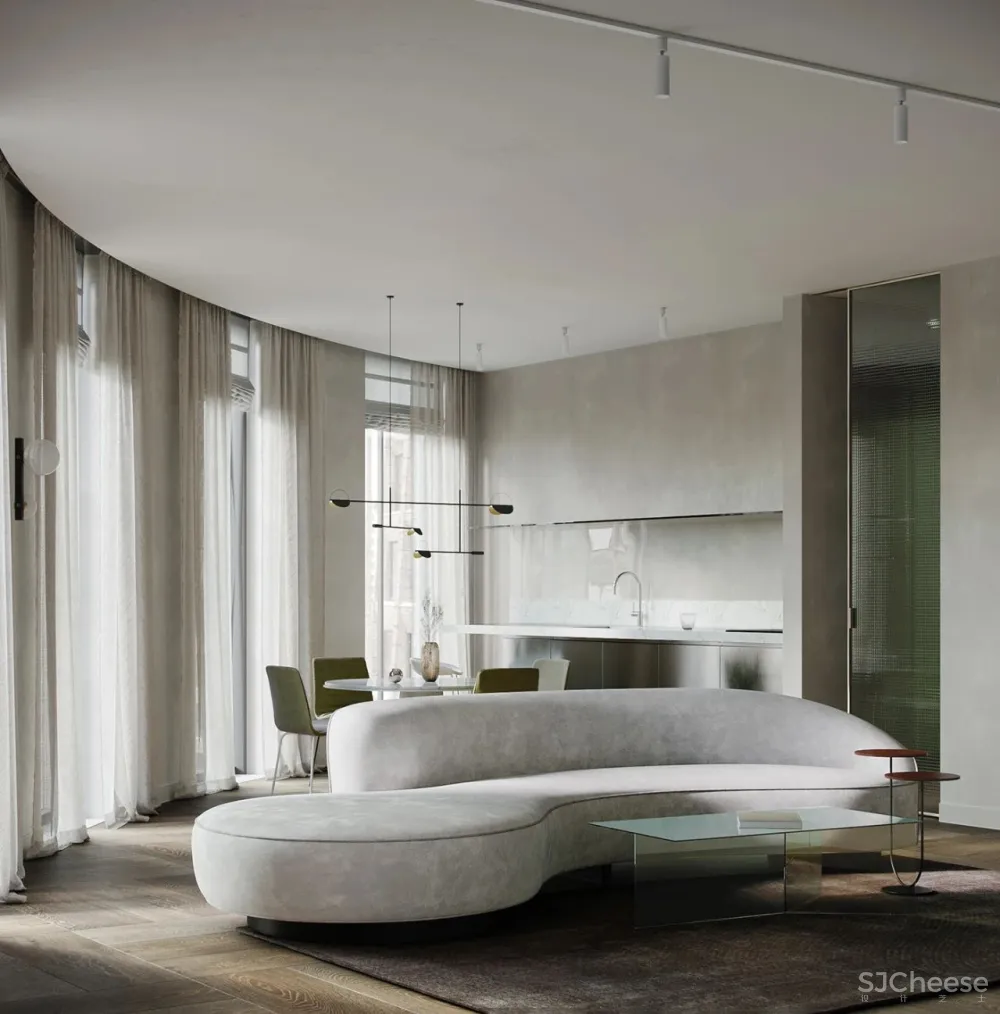 79㎡ 轻奢一房，每个细节都很有设计感！