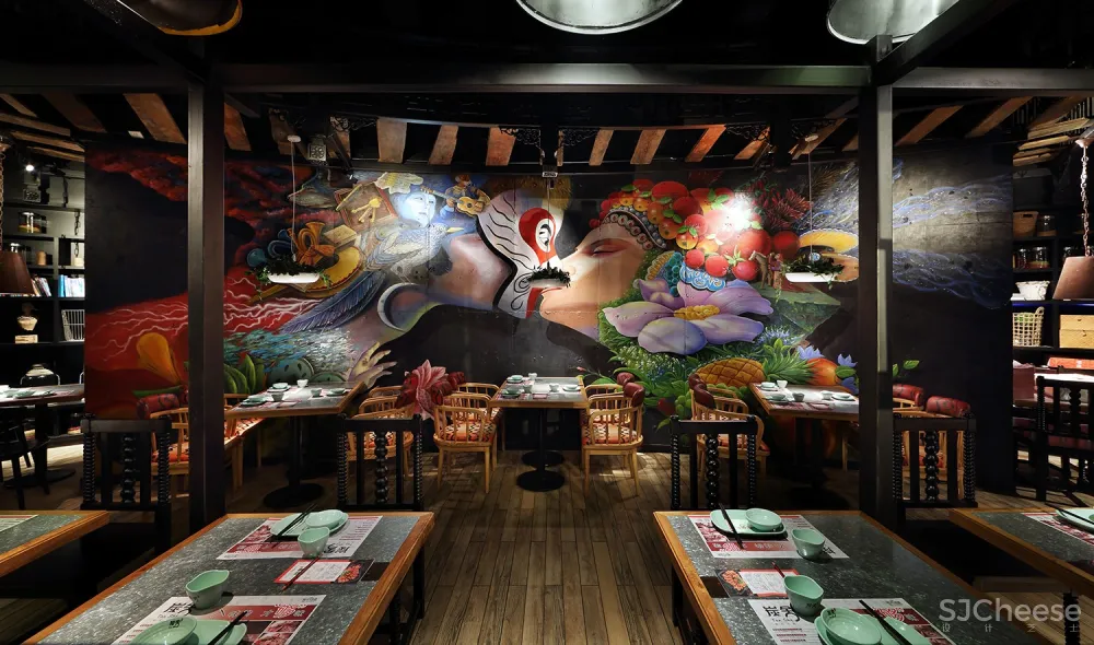 四川味餐厅设计 主题餐厅设计:炭舍,一家川味风情餐厅