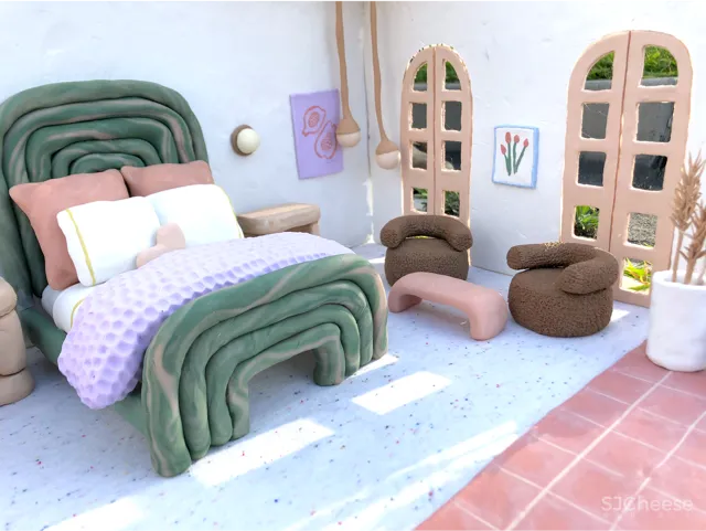 居家隔离的手工达人,用黏土捏出理想房间!每一个都超级惊艳!