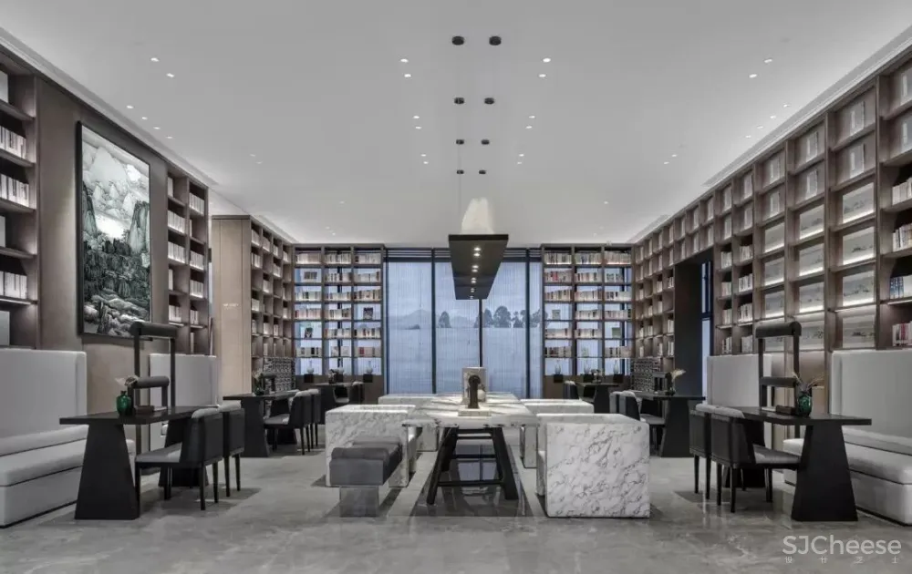 高级灰 新中式,融创广深春风岭南图书馆:以阅读的日常,镌刻一座精神地标